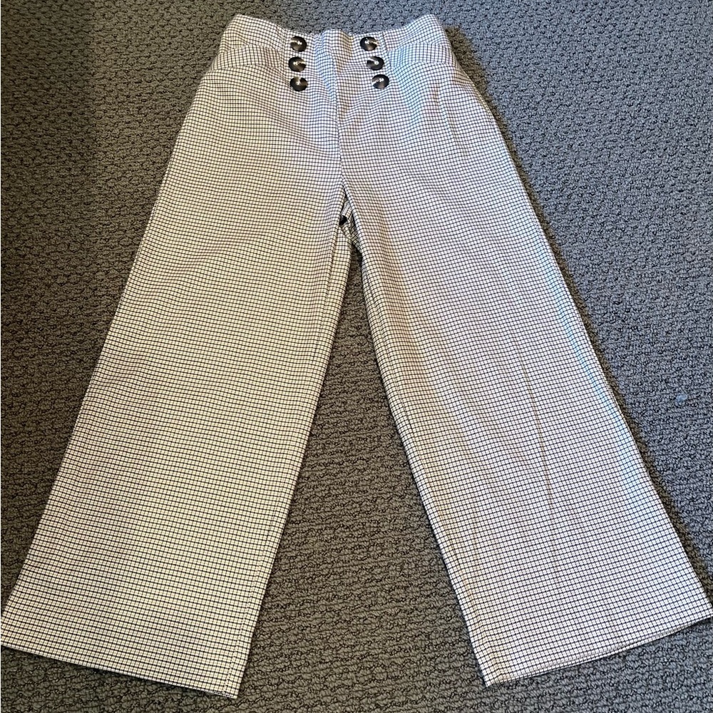 Sanctuary Cropped Plaid Pants Size 25 Super Chic Pull On Office Everyday EUC